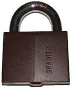 Kłódki - LOB Kłódka antywłamaniowa GRANIT 1 Atest - miniaturka - grafika 1