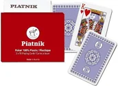 Inne gry towarzyskie - Piatnik Karty 2360 - 100% Plastic Poker Regular Index - miniaturka - grafika 1