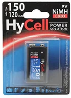 Baterie i akcesoria - Hycell hycell akumulator 9 V E-Block Typ 150 (min. 120 mAh) schnellladefaehige NiMH bateria akumulator do urządzeń pomiarowych, pilot zdalnego sterowania, waga z radia, itp., 1 szt. w opakowaniu 5035322 - miniaturka - grafika 1