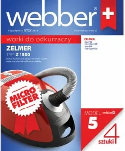 Webber Worek do odkurzacza WEBBER 5 (4 sztuki) - Worki do odkurzaczy - miniaturka - grafika 2