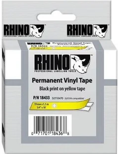 Dymo Taśma winylowa z trwałym klejem- żółta 19mm [S0718470 - Etykiety do drukarek - miniaturka - grafika 3