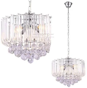 Globo Lighting Żyrandol LAMPA wisząca MINNESOTA 15303 kryształowa OPRAWA zwis crystal chr - Lampy sufitowe - miniaturka - grafika 4