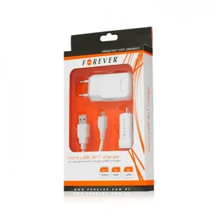 Forever Zestaw ładowarek 3w1, microUSB - Ładowarki i akumulatory - miniaturka - grafika 2