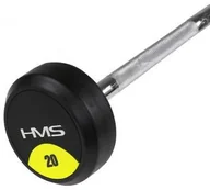 Pozostały sprzęt i akcesoria do ćwiczeń - HMS Sztanga gryf stały gumowany GSG-20 20kg 17-6-221 - miniaturka - grafika 1