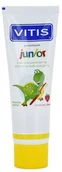 Pasty do zębów - Vitis Pharma Junior żel do zębów dla dzieci smak Strawberry For Children from 3 Years Fluoride Xylitol 75 ml - miniaturka - grafika 1