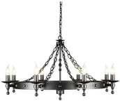 Lampy sufitowe - Elstead Lighting Żyrandol LAMPA wisząca WARWICK WR8 GR metalowa OPRAWA świecznikowa grafi - miniaturka - grafika 1