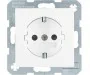 Gniazdka elektryczne - Hager Polo Sp. z o. o. / Berker BERKER B.1/B.3/B.7 GLAS Gniazdo Schuko BIAŁY 472 - miniaturka - grafika 1