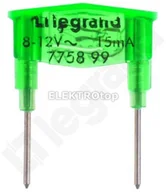 Pozostałe oświetlenie - Legrand LAMPKA ZIELONA 15MA 8-12V~, 775899, - miniaturka - grafika 1