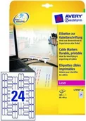 Pozostałe akcesoria dla plastyków - Avery Zweckform Etykiety do oznaczania kabli 60 x 40 mm do drukarek laserowych 2 - miniaturka - grafika 1
