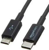 Kable USB - AmazonBasics przewód łączący, USB typu C i micro-USB typ B, USB 2.0, 15,2 cm, czarny 0,9 m L6LUC001-CS-R - miniaturka - grafika 1