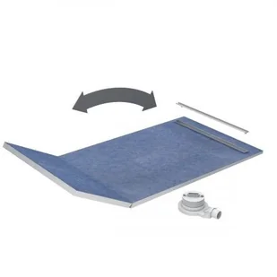 Schedpol podposadzkowa płyta prysznicowa Slim Lux 130-50x90 cm steel 10.113OLSL - Odpływy liniowe - miniaturka - grafika 3