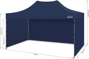 Home&Garden Namiot handlowy 450 x 300 cm granatowy 839682 - Pawilony ogrodowe - miniaturka - grafika 10