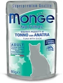 Mokra karma dla kotów - Monge Saszetka Tuńczyk Z Kaczką W Galarecie 80G - miniaturka - grafika 1