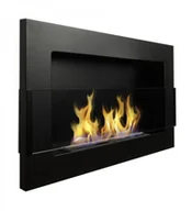 Wkłady kominkowe - Ecofire wiszący 650x400 Czarny z szybą - miniaturka - grafika 1