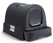 Kuwety dla kotów - Curver Toaleta Z Filtrem Dla Kota Grafitowo-Biała 7510 - miniaturka - grafika 1