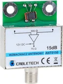 Wzmacniacze antenowe - Cabletech Wzmacniacz antenowy ekranowany 15dB - miniaturka - grafika 1