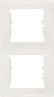 LEDart 2-krotna pionowa - Schneider Electric SEDNA SDN5801123, kolor kremowy - Klawisze i ramki - miniaturka - grafika 2