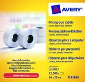 Cenówki - Avery Zweckform Etykiety cenowe w rolce do metkownicy dwurzędowej; usuwalne; 120 - miniaturka - grafika 1