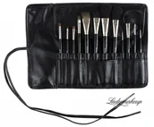 Pędzle do makijażu - Kozłowski Profesjonalny zestaw 12 pędzli do makijażu - e710 KE710 - miniaturka - grafika 1