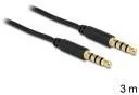 Kable - Delock Kabel 3.5 mm, miniJack, 3m, czarny - 83437 - miniaturka - grafika 1