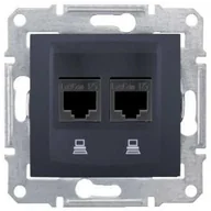 Gniazdka elektryczne - Schneider Sedna Gniazdo Komputer kategorii 6 - Grafitowy - SDN4700170 - miniaturka - grafika 1