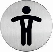 Systemy ekspozycyjne i znaki informacyjne - Durable Tabliczka WC MĘSKI PICTO śr. 83 mm - miniaturka - grafika 1