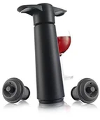 Zestawy do wina - Vacu Vin pompka próżniowa do wina, w zestawie z 2 korkami, kolor czarny 9814606 - miniaturka - grafika 1