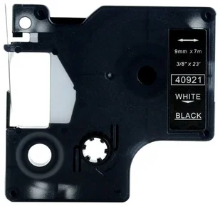 DYMO RHINO Aimotech Taśma zamiennik do 9mm/7m czarna biały nadruk D1 40921 A40921 - Dodatki do drukarek i skanerów DYMO RHINO Aimotech Taśma zamiennik do 9mm/7m czarna biały nadruk D1 40921 A40921 - Dodatki do drukarek i skanerów - miniaturka - grafika 1