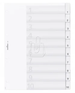 DURABLE Przekładki do segregatora A4 10 stron przezroczyste 6821-19 - Przekładki do segregatorów - miniaturka - grafika 2