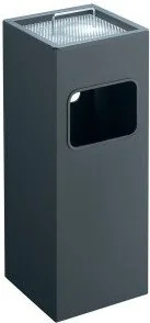 Durable Kosz na śmieci kwadratowy metalowy z popielnicą antracytowy - Kosze biurowe Durable Kosz na śmieci kwadratowy metalowy z popielnicą antracytowy - Kosze biurowe - miniaturka - grafika 1