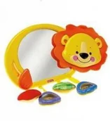 Zabawki interaktywne dla dzieci - Fisher Price Uśmiechnięty lew z lusterkiem - miniaturka - grafika 1