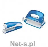 Dziurkacze - Leitz Dziurkacz Mini WOW metalowy niebieski metalik - miniaturka - grafika 1