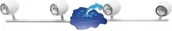 Lampy sufitowe - Britop Delfin Lampa sufitowa (spot) 4-punktowa 2105402 - miniaturka - grafika 1