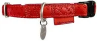 Obroże dla kotów - Zolux Obroża regulowana Mac Leather 10mm Czerwona [522030RO] - miniaturka - grafika 1