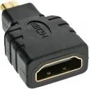 Adaptery i przejściówki - InLine Adapter AV microHDMI na HDMI Czarny 17690D - miniaturka - grafika 1