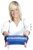 Monitory aktywności - Thera-Band Loop Taśma Do Ćwiczeń, Żółty, 20,5 Cm Na Leżąco (20810) - miniaturka - grafika 1