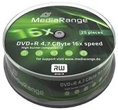 Nośniki danych - MediaRange MR404 półfabrykaty DVD + R (prędkość 16 X, 4,7 GB, 25er Spindel) 4260057125057 - miniaturka - grafika 1