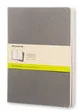 Moleskine Cahier notes, okładka kartonowa, zestaw 3 sztuki, gładki, rozmiar XL, kolor kamień rzeczny (szary) CH323 - Szkolne artykuły papiernicze - miniaturka - grafika 2