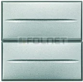 Wyłączniki światła i elektryczne - Bticino Przycisk podwójny AXIAL zwierany 2 moduł - Axolute HD4036M2 - miniaturka - grafika 1