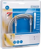 Kable - Schwaiger odbiornik satelitarny przewód (110dB, F-Stecker, 3 m) przezroczysty 4004005505733 - miniaturka - grafika 1