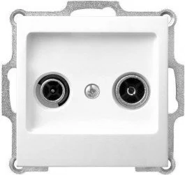 Ospel Impresja Gniazdo GPA-YK/m/00 białe antenowe końcowe - Gniazdka elektryczne - miniaturka - grafika 2