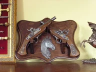 Repliki - broń - WŁOCHY OKAZAŁE PISTOLETY NA ZAWIESZCE Z KONIEM - miniaturka - grafika 1