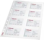 Koszulki na dokumenty - Esselte KOSZULKI NA WIZYTÓWKI A4 - miniaturka - grafika 1