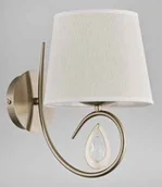 Lampy ścienne - Alfa Oprawa lampa ścienna Izyda 1x40W E14 biała, złota patyna 22050 - miniaturka - grafika 1