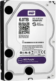 Western Digital Purple 6TB WD60PURX - Dyski HDD Western Digital Purple 6TB WD60PURX - Dyski HDD - miniaturka - grafika 1