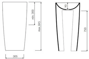 Marmorin Noemi 40x40 (PS062010400) - Umywalki - miniaturka - grafika 2