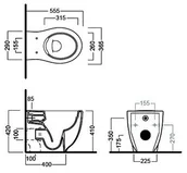 Miski WC - Hatria Le Fiabe Y1E7 - miniaturka - grafika 1