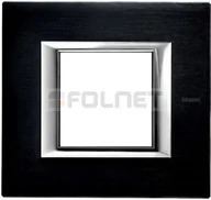 Klawisze i ramki - Bticino Ramka prostokątna aluminiowa 2 moduły - Btcino Axolute HA4802XC - miniaturka - grafika 1