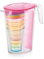 Dzbanki i imbryki - Tescoma Dzbanek myDRINK 2,5 l, 4 kubki z wieczkiem, różowy 308802-19 - miniaturka - grafika 1