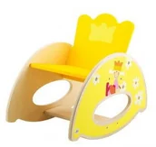 Krzesełka i taborety dla dzieci - Sevi Krzesło drewniane bujane, Mój książę - 82655 - miniaturka - grafika 1